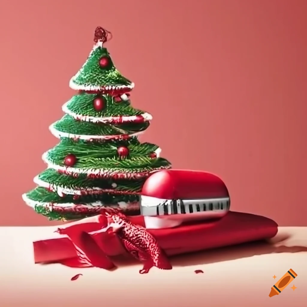 Christmasthemed wrapped kitchenaid mixer on Craiyon