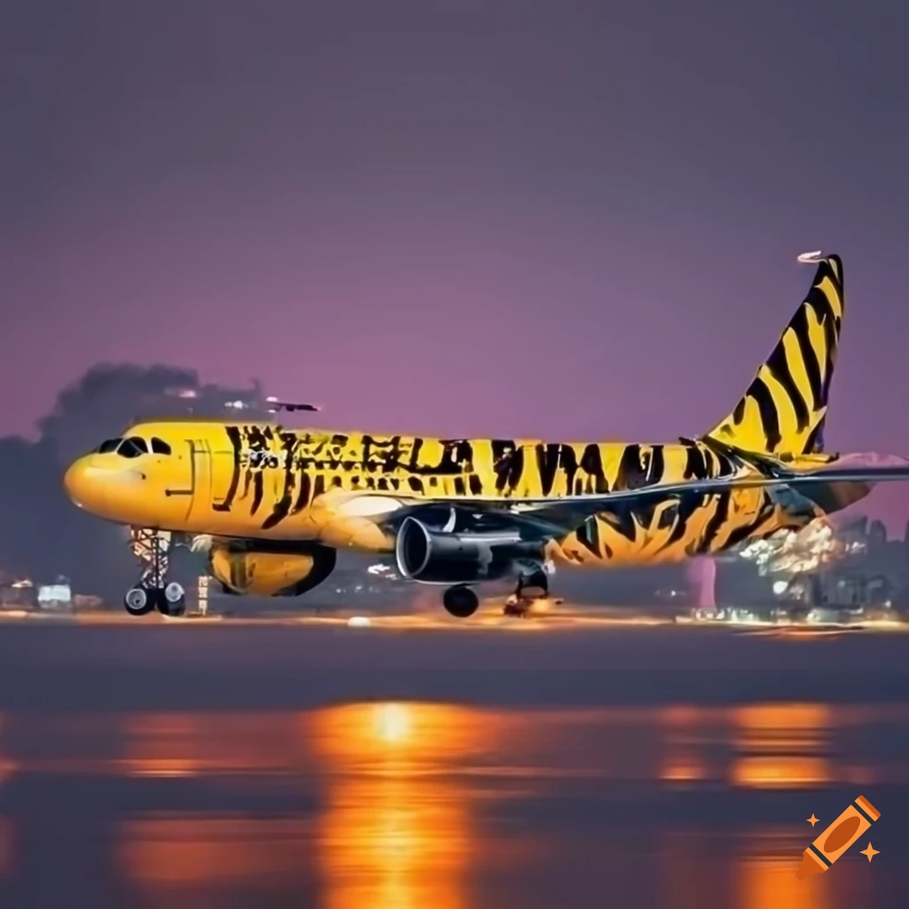Tigerair Taiwan Airbus A319-100 ready for night flight