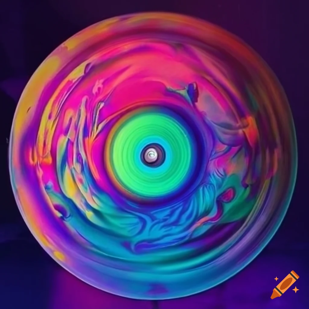 Abstract artwork on a vinyl record
