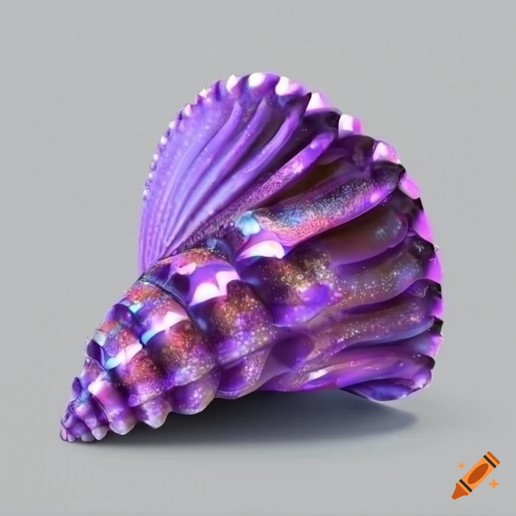cartoon illustration of a purple spiral seashell