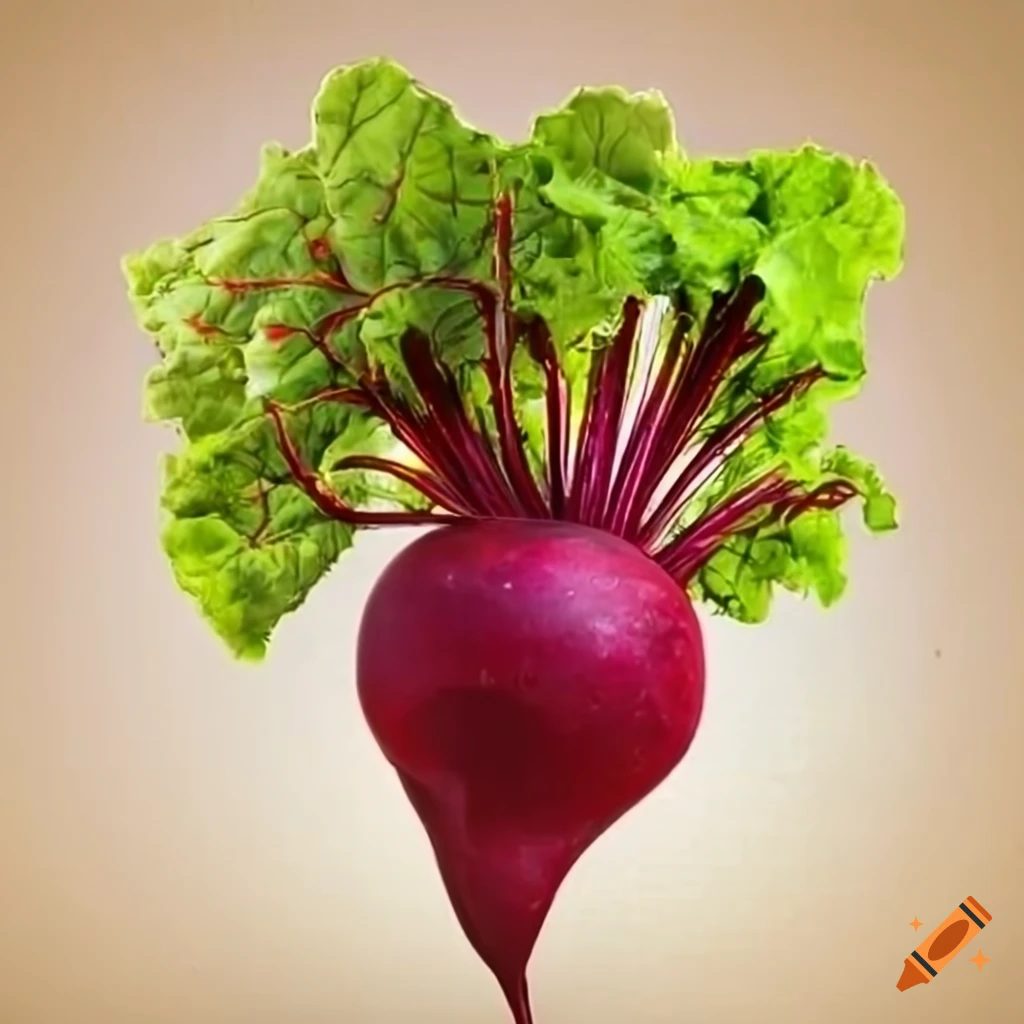 Fresh beet on a wooden cutting board