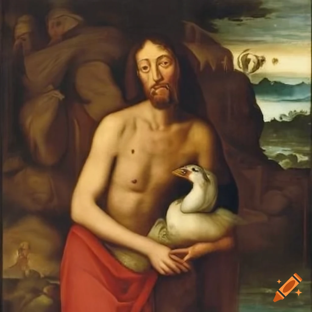 painting of John the Baptist with ducks