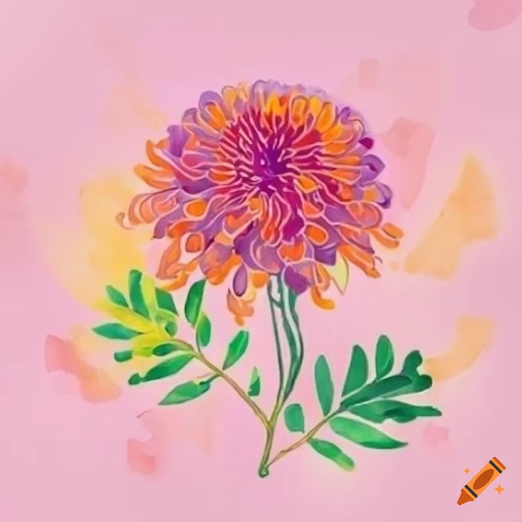 Colorful chrysanthemums logo for bakery on Craiyon