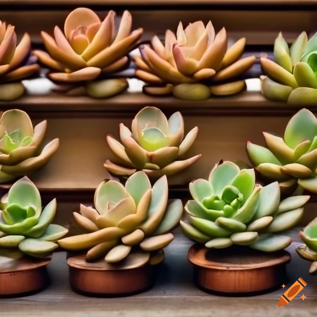 display of succulents in a shop