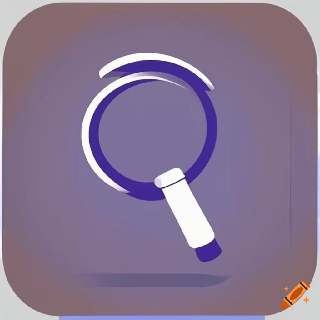 logo of an app with a magnifying glass