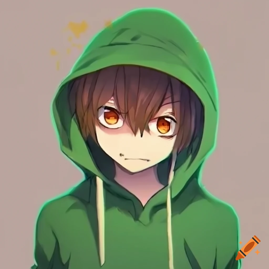 character wearing a Dark Green Toad hoodie