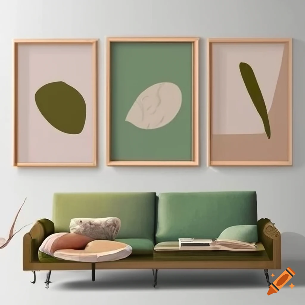boho and abstract designs for living room frames