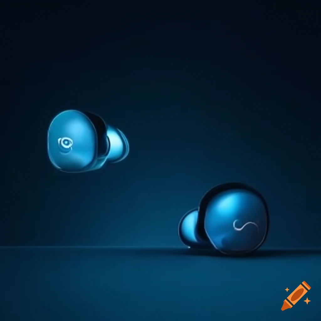 sleek and modern futuristic wireless earbuds