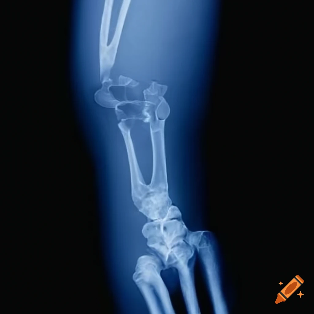 x-ray of a fractured arm