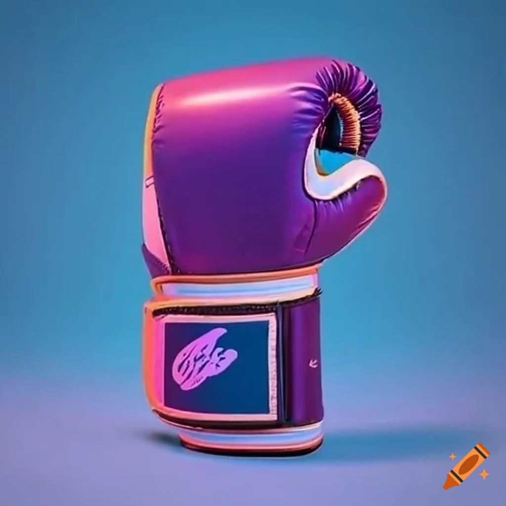 Realistic vaporwave boxing gloves on Craiyon