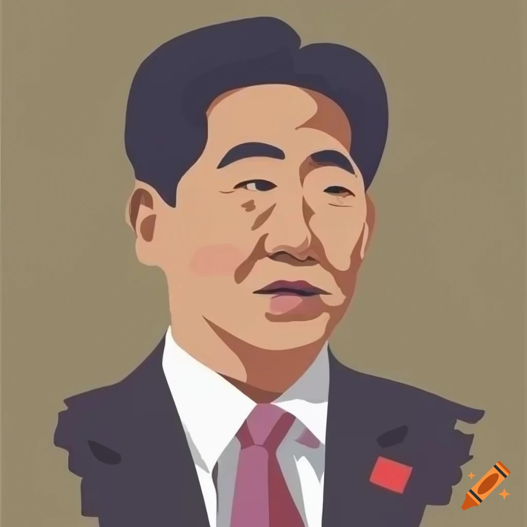 Vector portrait of south korean politician roh moo-hyun on Craiyon