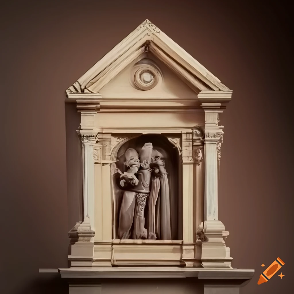 Classical entablature design on Craiyon