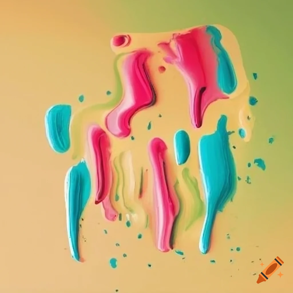 Abstract modern design with paint brush marks on Craiyon