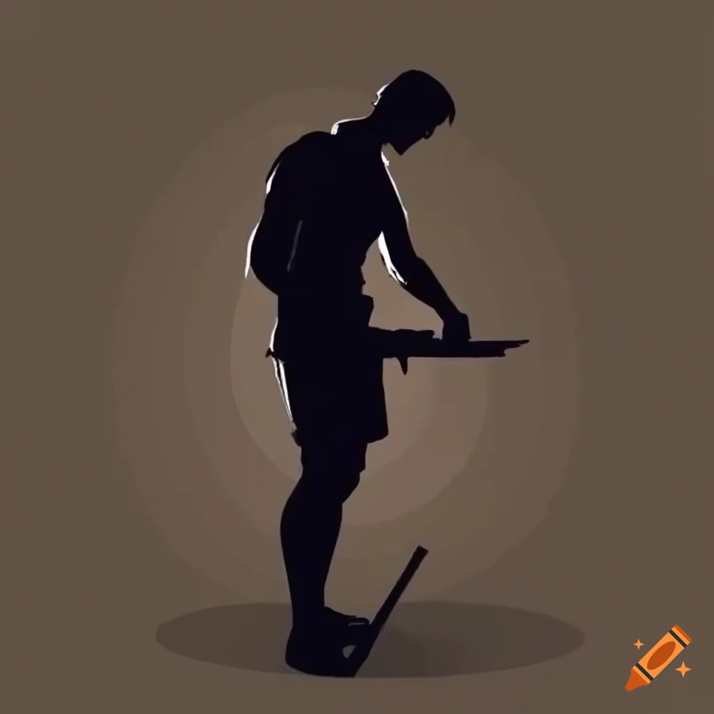 silhouette of a blacksmith at work