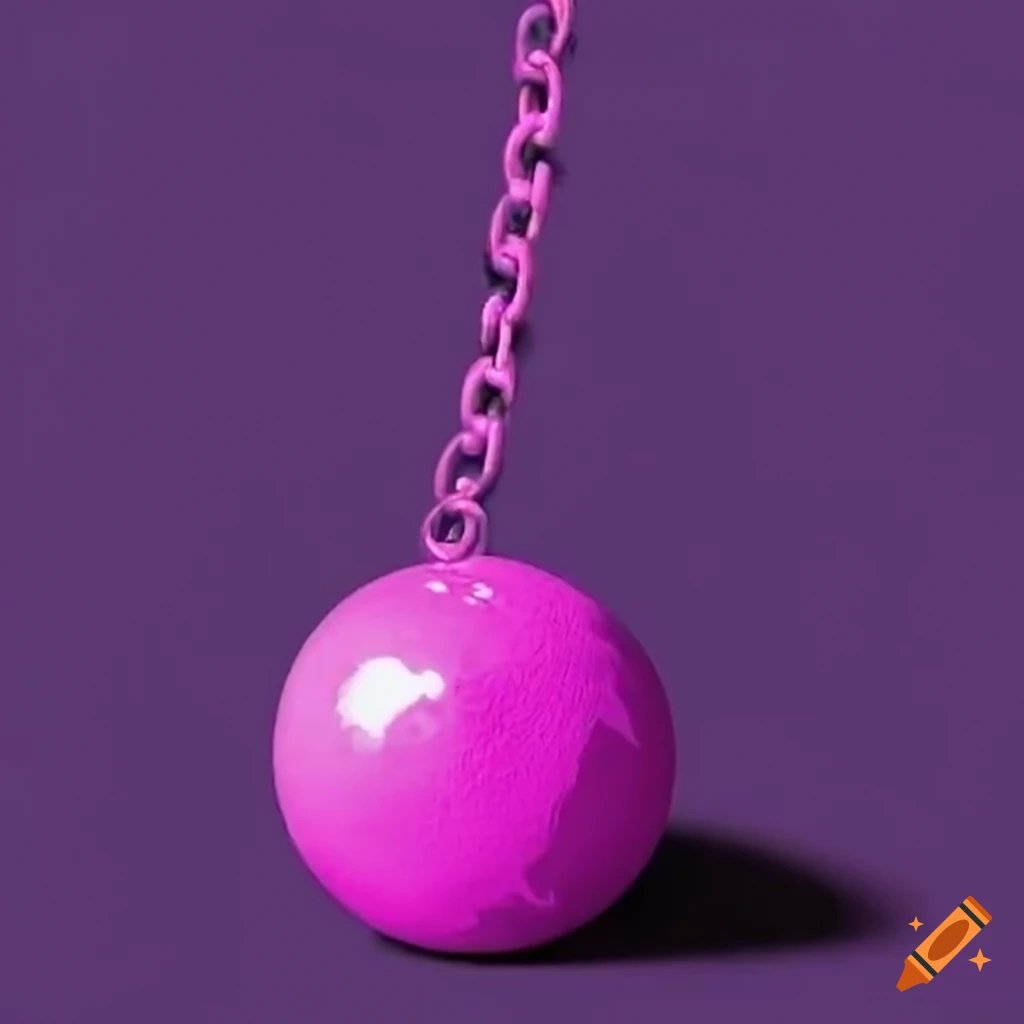 Colorful wrecking ball demolishing a wall on Craiyon