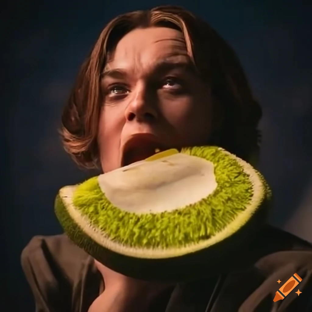 Jack dawson from titanic eating jackfruit on craiyon