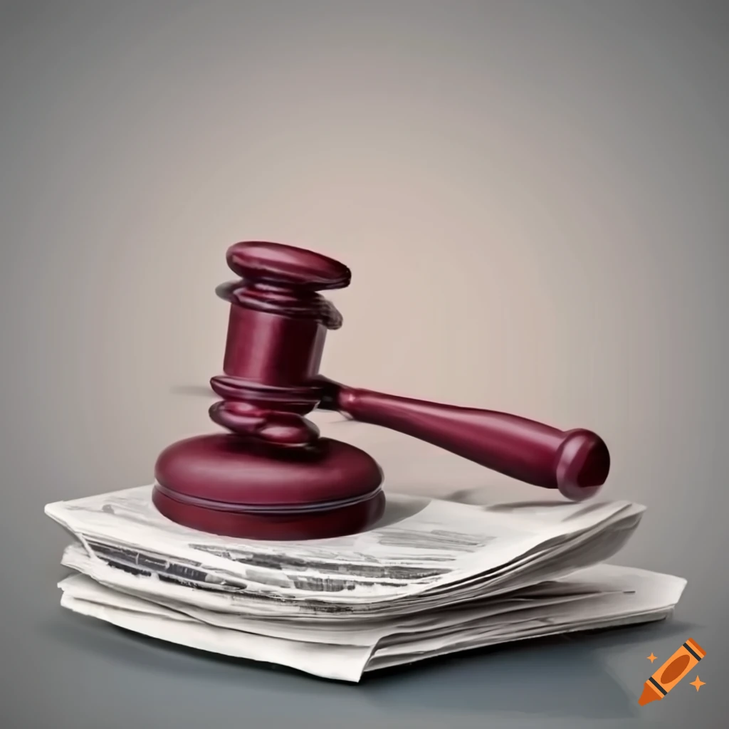 gavel on stack of newspapers