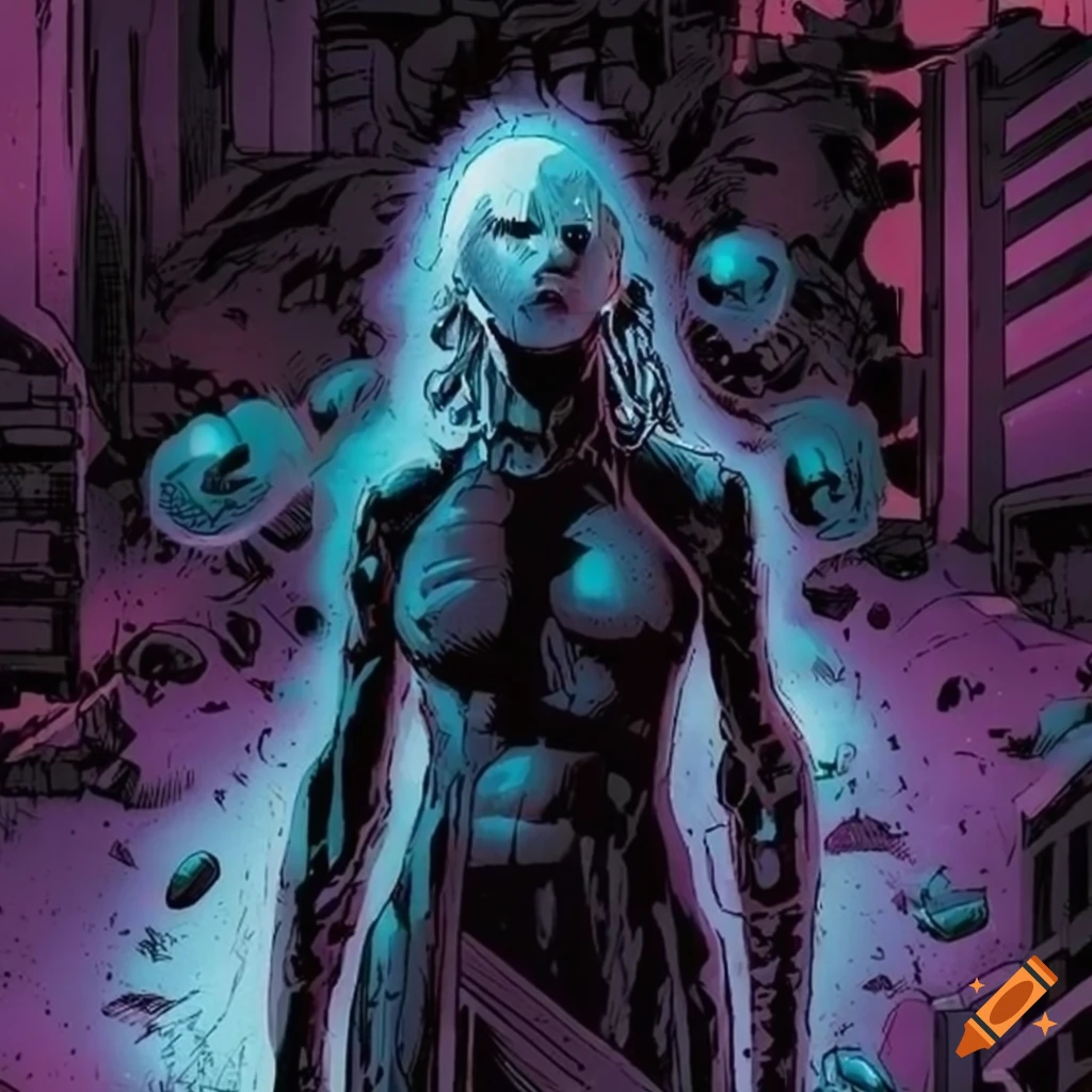 Dark science fiction comic book