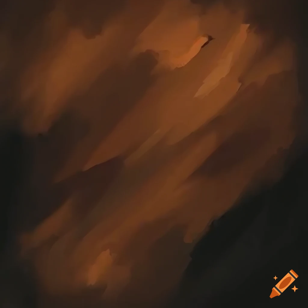 Watercolor painting with black and dark brown streaks