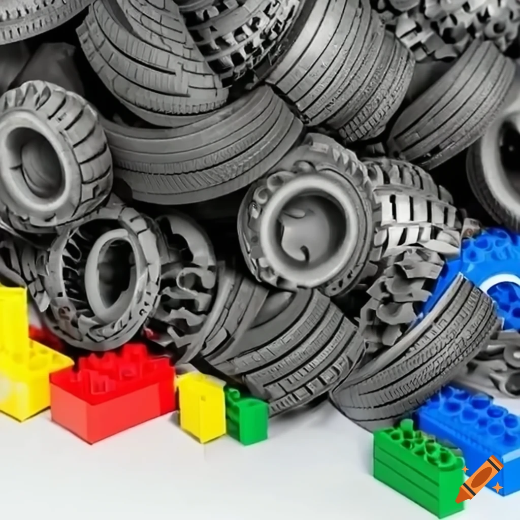 Stack of lego tires