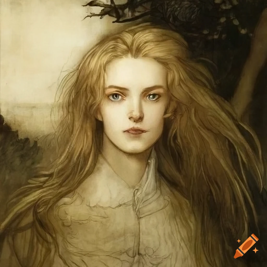 portrait of a beautiful prince in a garden