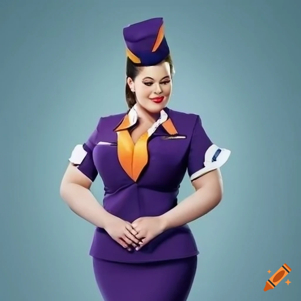 image of a plus size stewardess