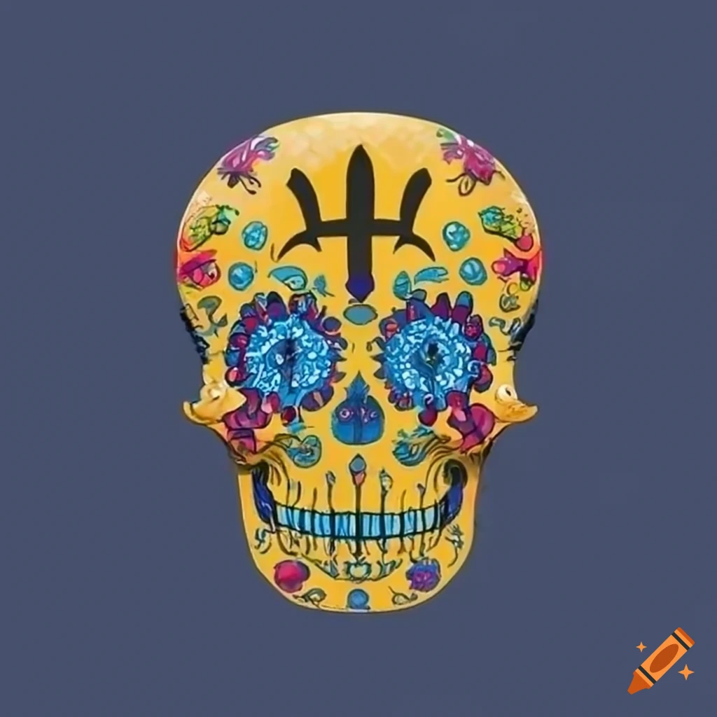 Barbados themed Mexican Sugar Skull Artwork On Craiyon Barbados themed Mexican Sugar Skull Artwork On Craiyon