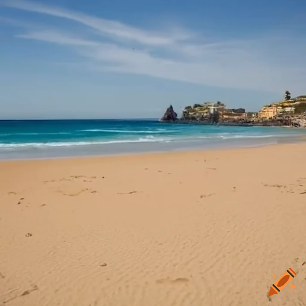 close-up of a beautiful beach in Spain