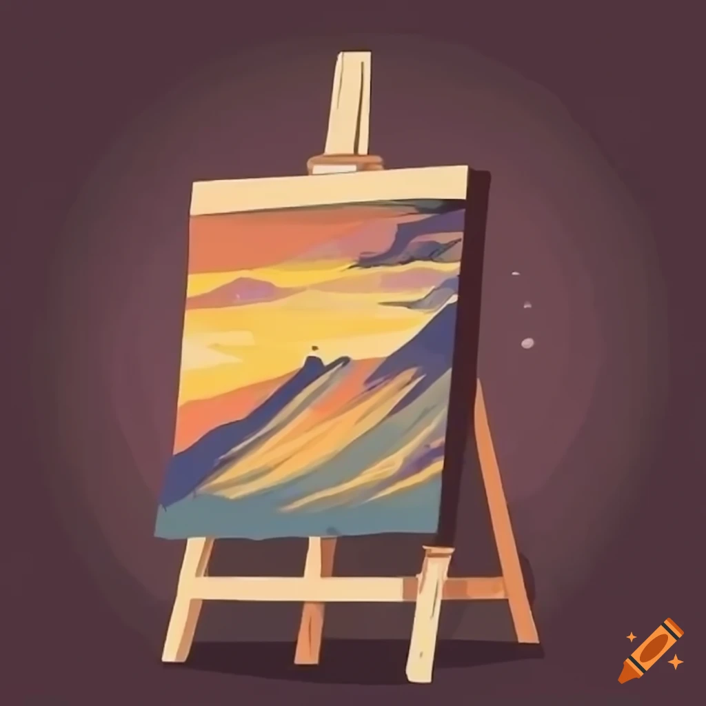 Android painting a landscape