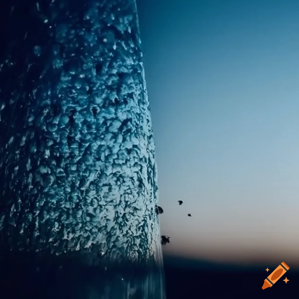 Abstract depiction of shattered sky on Craiyon