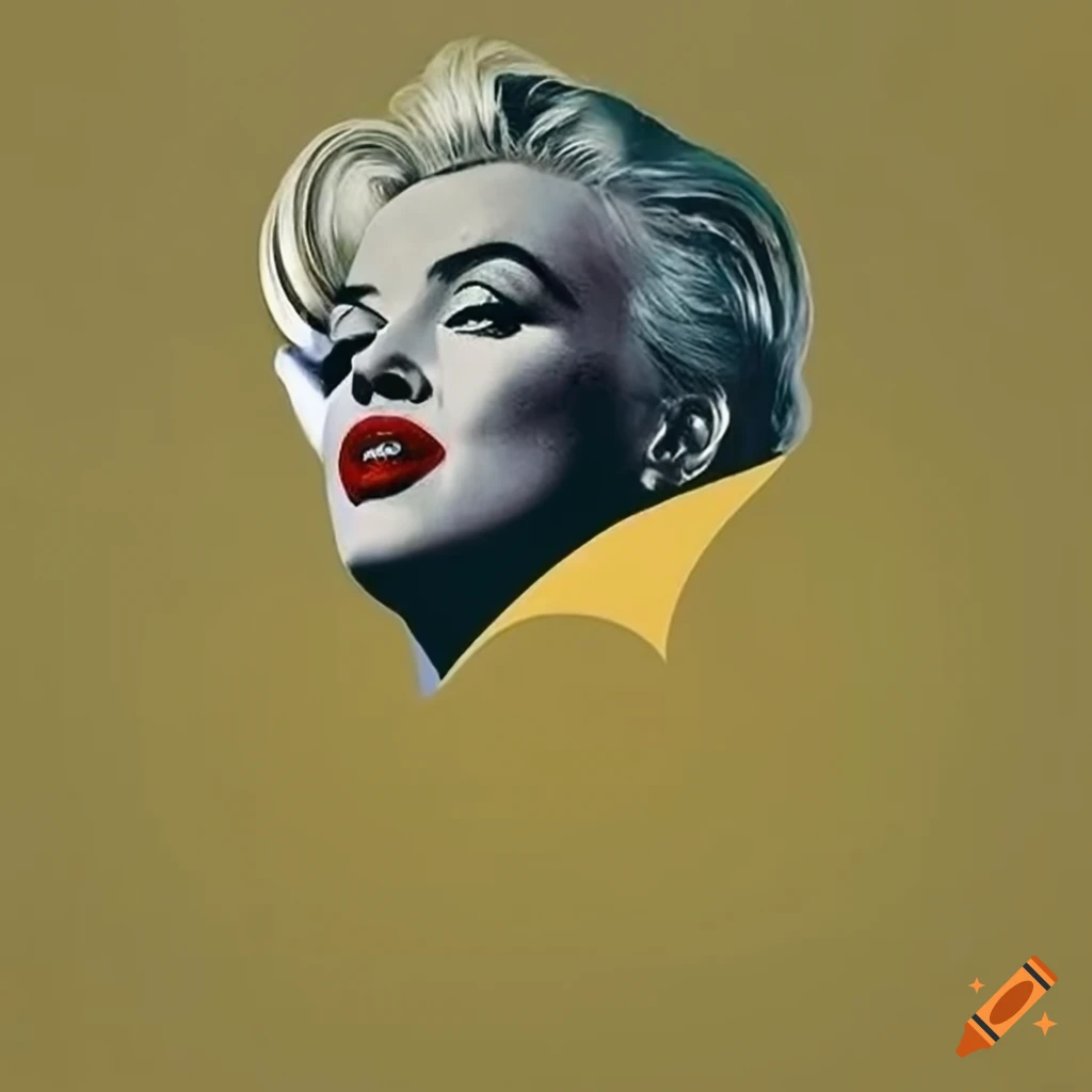Soviet propaganda poster of Marlon Brando and Marilyn Monroe