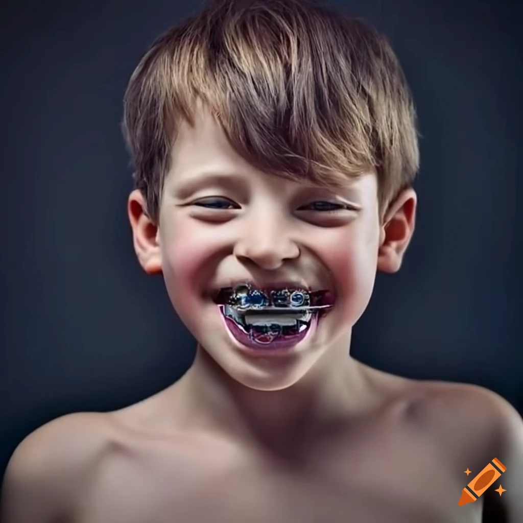 Boy with braces