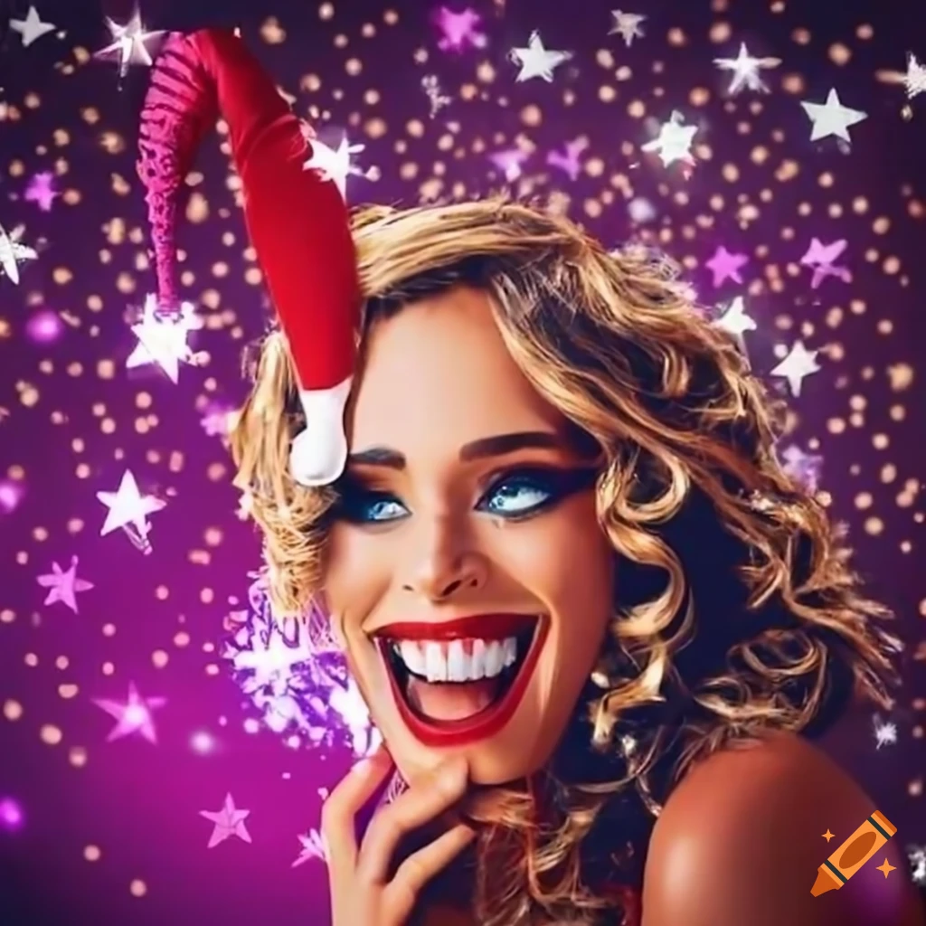 Christmas disco dance party with stars on Craiyon