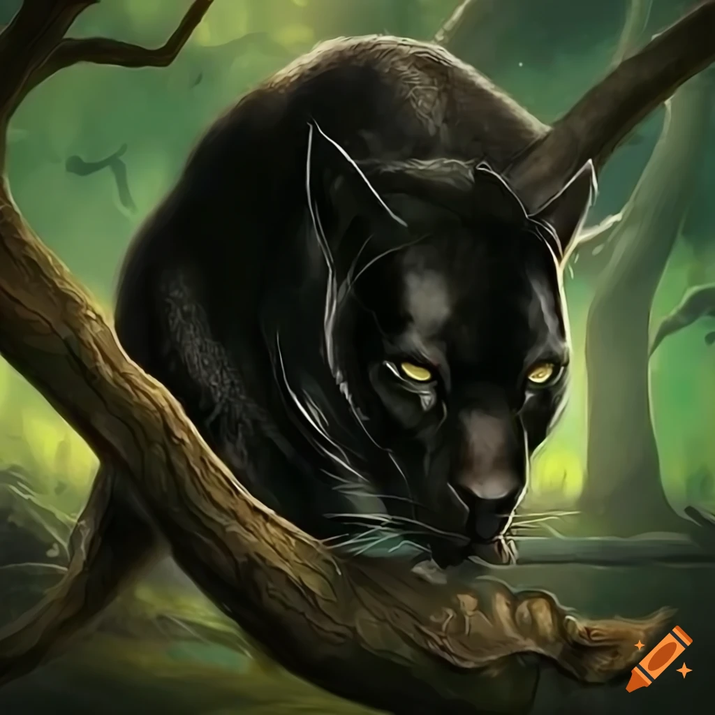 fantasy profile picture of a black panther