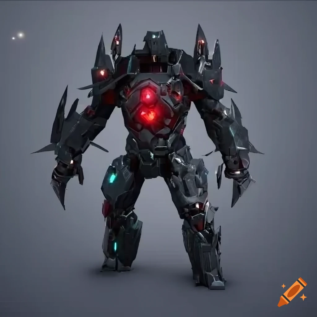 black stone armored golem cyborg in Unreal Engine 5