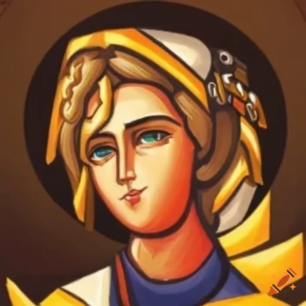 Orthodox Christian icon of Mercy from Overwatch