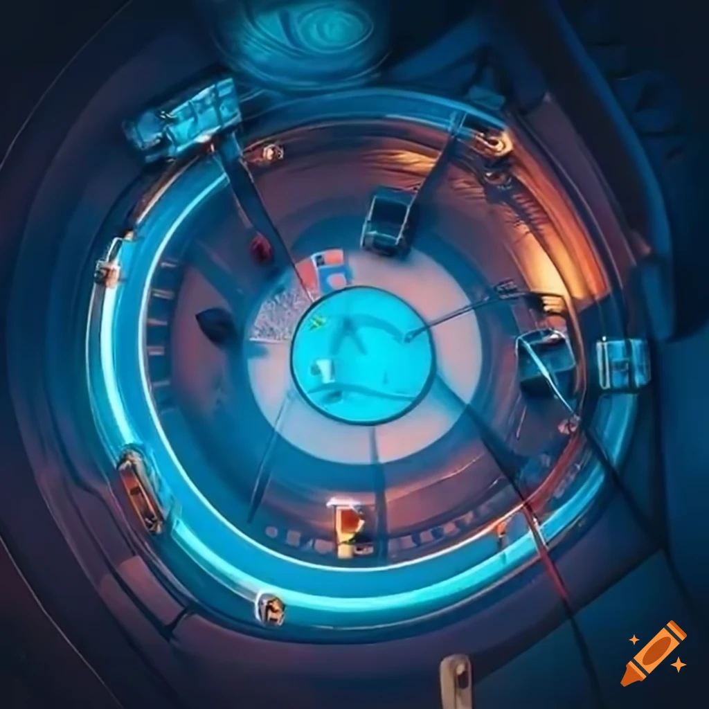 image of a circular electric car charging station