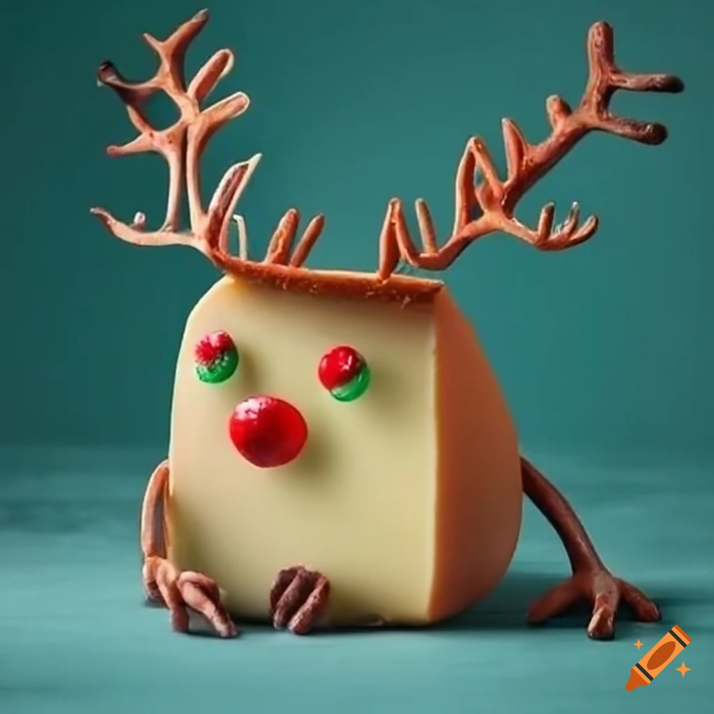 Cheese reindeer for christmas