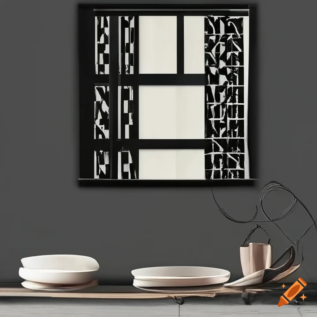 elegant black Bauhaus poster
