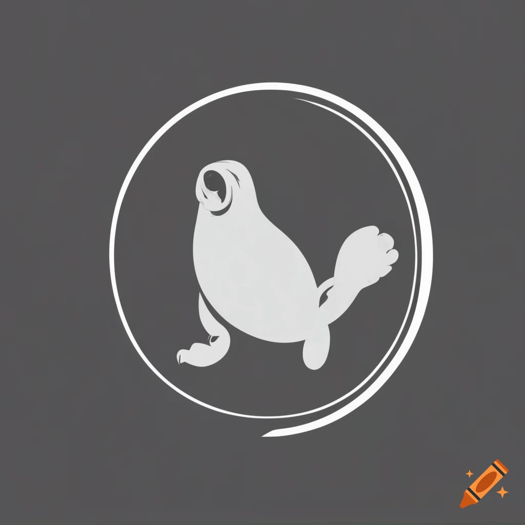 swirl logo with a seal