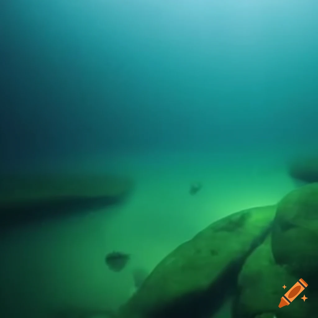 photo de l'intérieur d'un lac eutrophisé