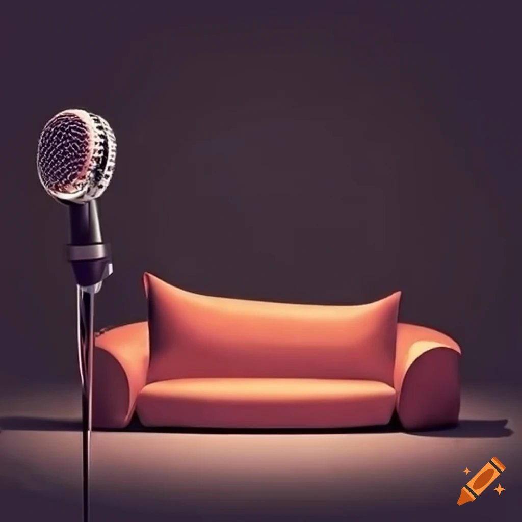 microphone on a couch