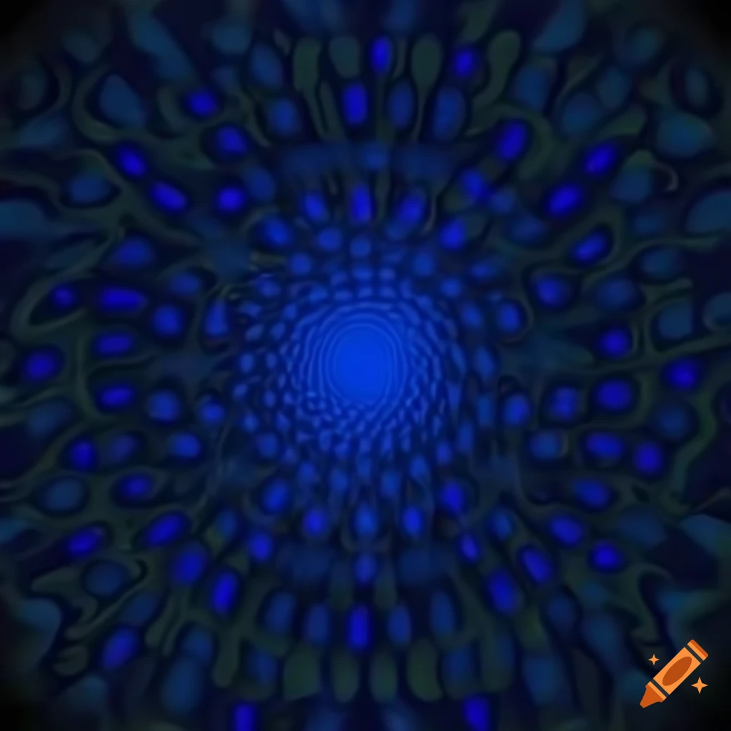 HD optical illusion photo in dark blue