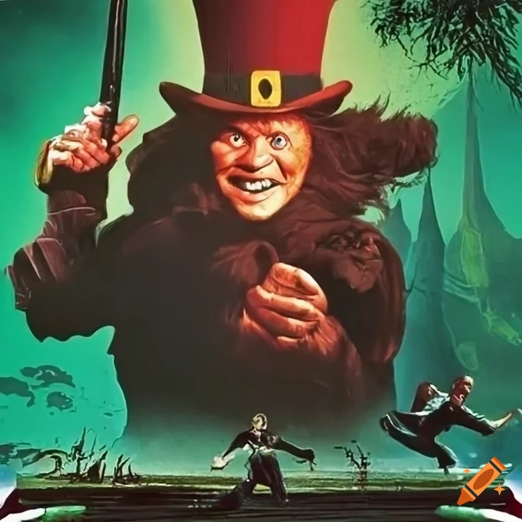 retro movie poster of a leprechaun kung-fu master