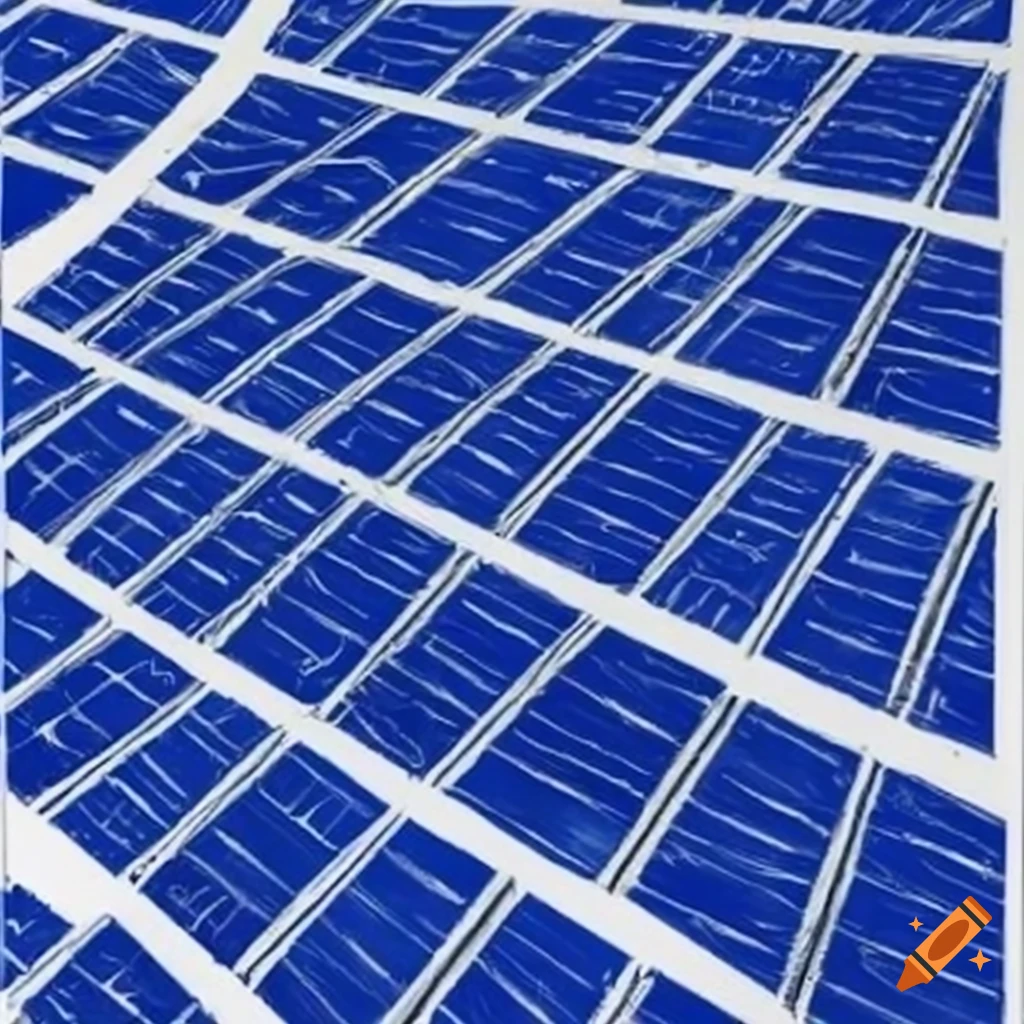 Picasso-style photovoltaic panels artwork