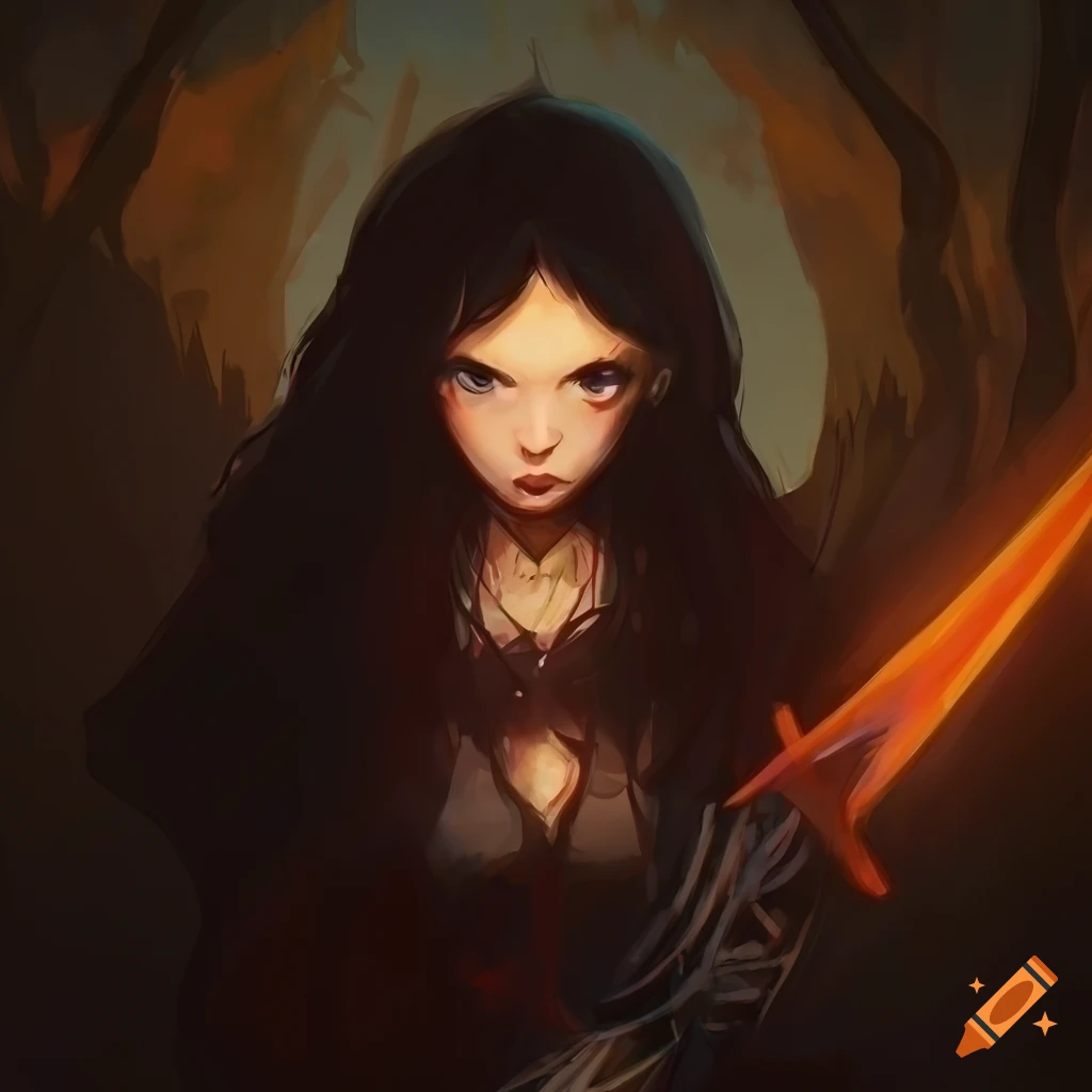 digital painting of a knight in a forested maze