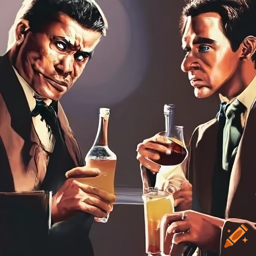 movie poster of "Bang Bang" with men drinking shots