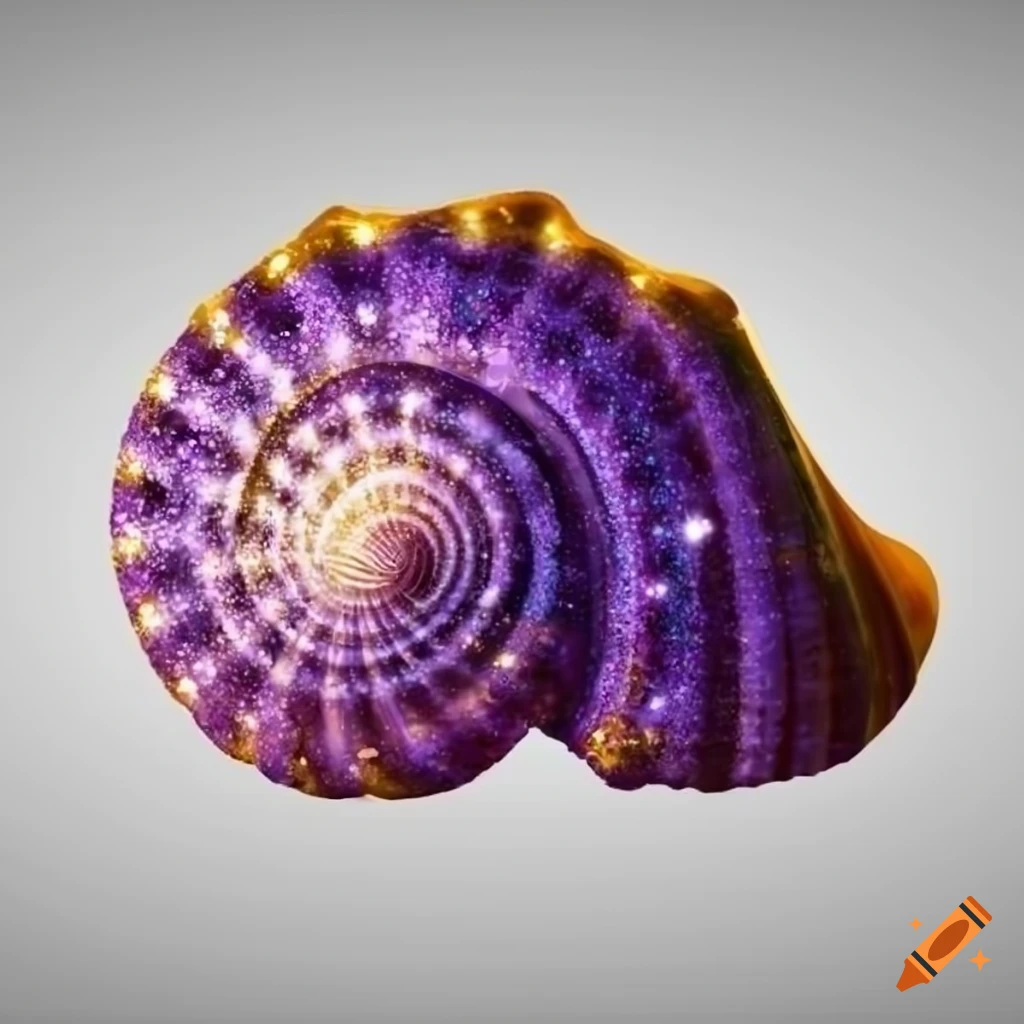 cartoon illustration of a purple spiral seashell