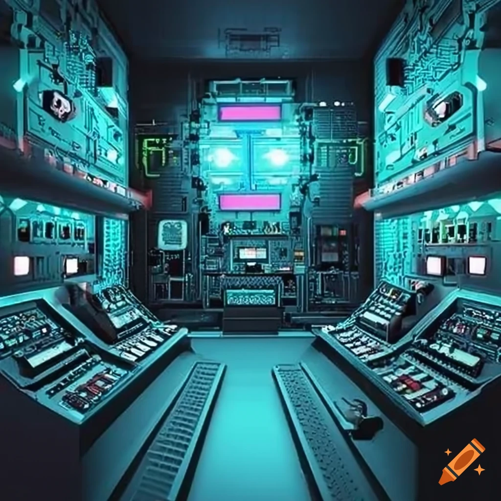 Image of a hacker in a control room