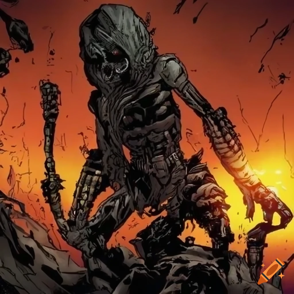 dark sci-fi comic wasteland illustration